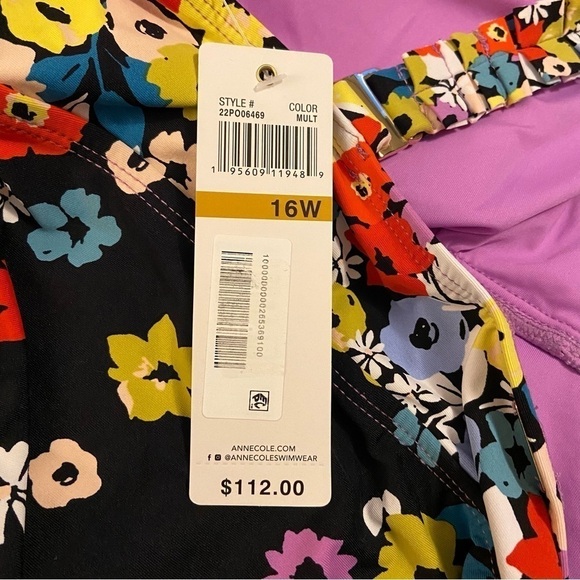 Anne Cole Liz Twist Strapless One-Piece NWT - Picture 7 of 8